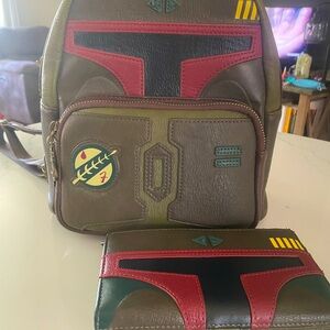 Loungefly Boba Fett mini backpack with wallet